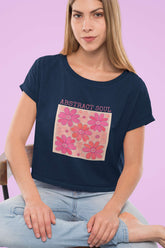 Crop Top with "Floral Soul Abstract" Print